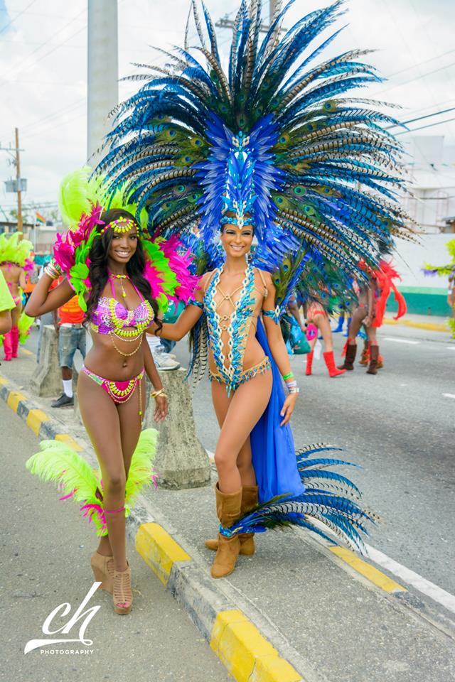 Kaci Fennel with Miss Trinidad and Tobago Universe 2014, Jevon King